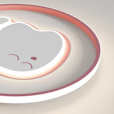 Contemporáneo Creativo Conejo de Dibujos Animados Hierro Acrílico LED Luz de Techo para Niños para Dormitorio 