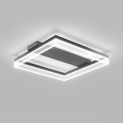 Moderne minimalistische Aluminium Eisen Acryl quadratische rechteckige LED Unterputz Deckenleuchte für Wohnzimmer 