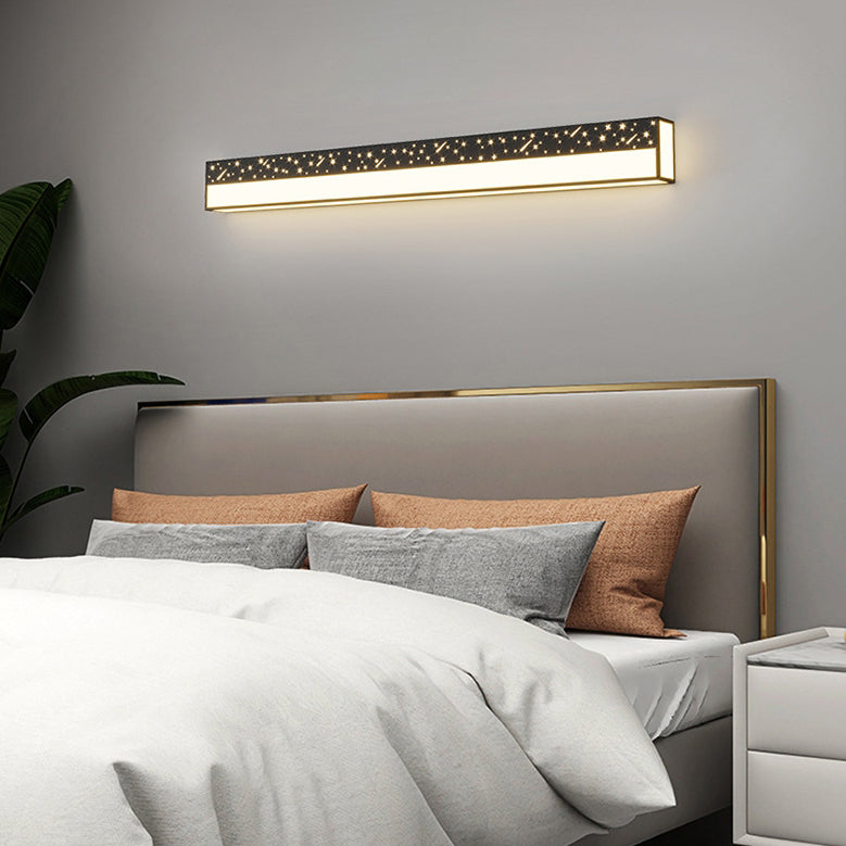 Moderne minimalistische Rechteck Eisen Acryl LED Wandleuchte Lampe für Wohnzimmer 