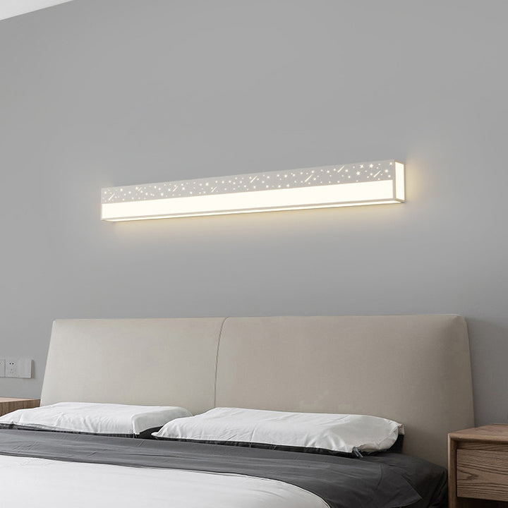 Moderne minimalistische Rechteck Eisen Acryl LED Wandleuchte Lampe für Wohnzimmer 