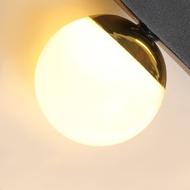 Lámpara de Aplique de Pared LED de Hierro Silicona Esférica Rectangular Larga Curvada Minimalista Moderna Para Dormitorio 
