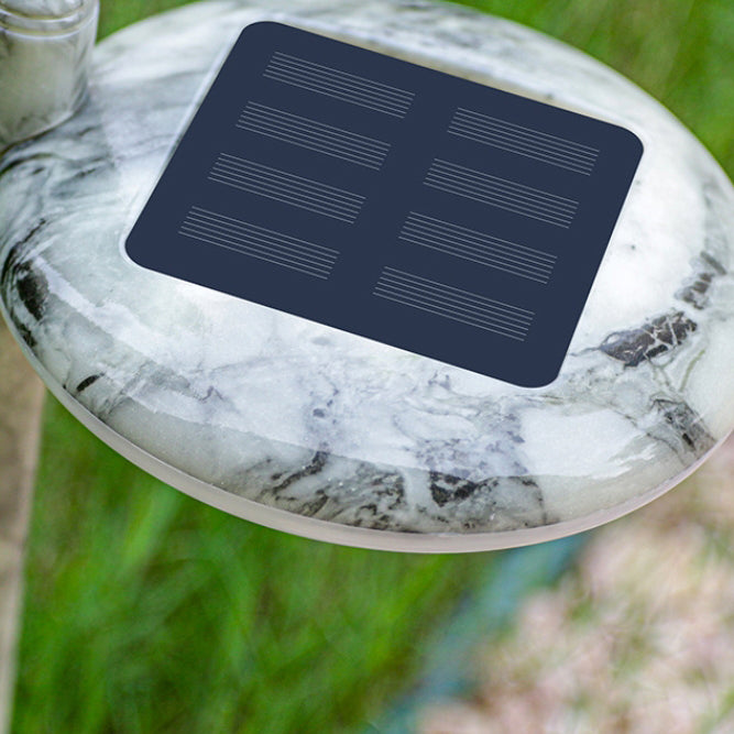 Éclairage extérieur de jardin LED rond étanche solaire traditionnel chinois en ABS 
