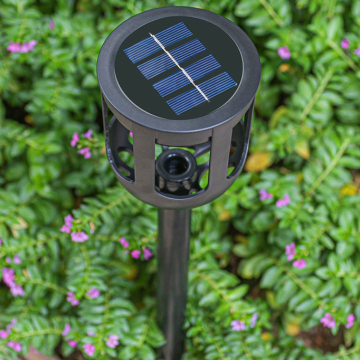 Éclairage paysager LED en cylindre creux ABS PMMA solaire étanche à la simplicité moderne pour jardin 