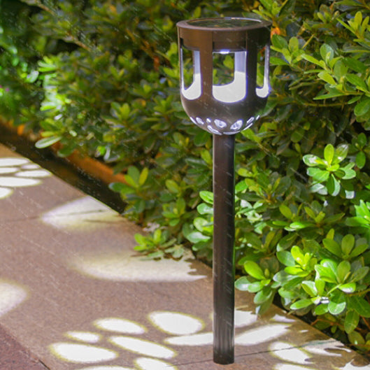 Éclairage paysager LED en cylindre creux ABS PMMA solaire étanche à la simplicité moderne pour jardin 