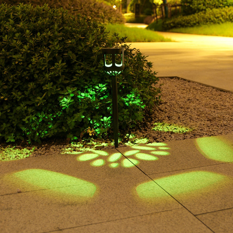Éclairage paysager LED en cylindre creux ABS PMMA solaire étanche à la simplicité moderne pour jardin 