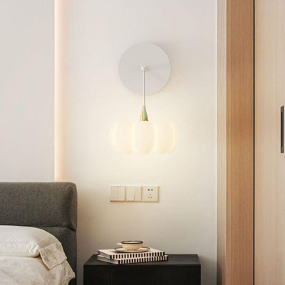 Éclairage semi-encastré LED en fer PE à base de disque en forme de citrouille minimaliste moderne pour chambre 