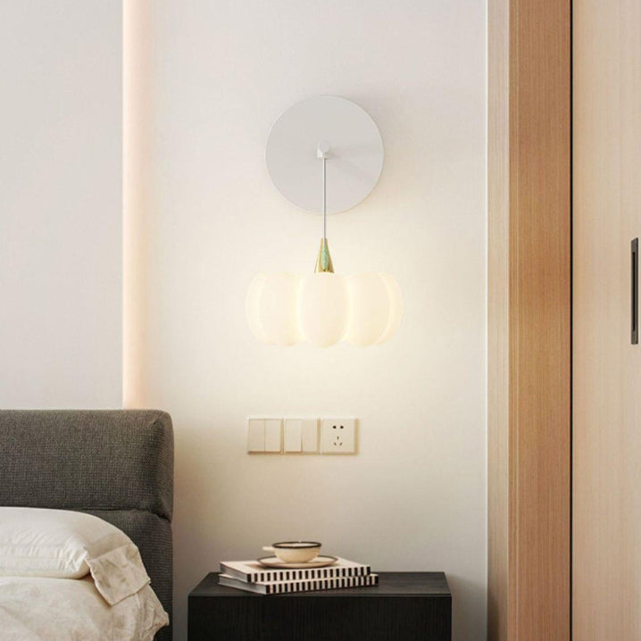 Éclairage semi-encastré LED en fer PE à base de disque en forme de citrouille minimaliste moderne pour chambre 