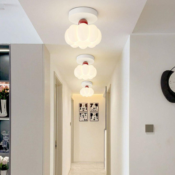 Éclairage semi-encastré LED en fer PE à base de disque en forme de citrouille minimaliste moderne pour chambre 
