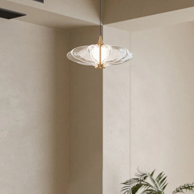 Moderna Minimalista Redonda Flor Pétalo Acero al Carbono Aluminio Acrílico LED Lámpara Colgante Para Dormitorio 