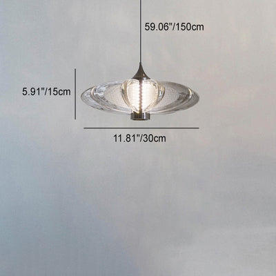 Moderna Minimalista Redonda Flor Pétalo Acero al Carbono Aluminio Acrílico LED Lámpara Colgante Para Dormitorio 