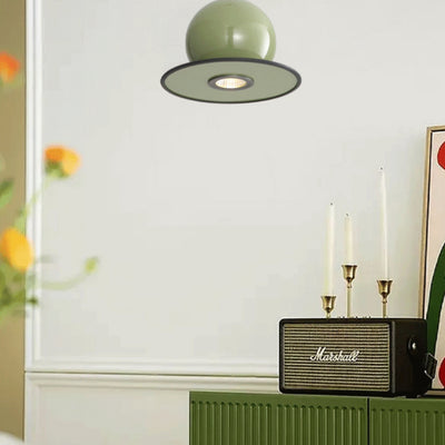 Lustre suspendu contemporain créatif rond en fer avec LED pour salon 