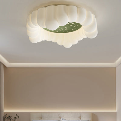 Zeitgenössische nordische Wolken-Stern-runde Eisen-ABS LED-Unterputz-Deckenleuchte für Schlafzimmer 