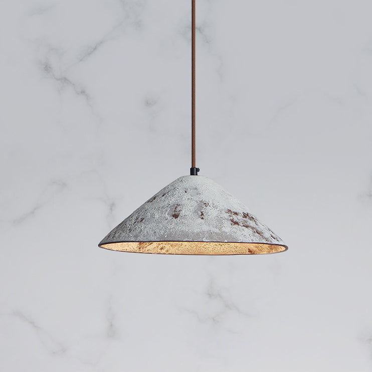 Suspension luminaire à 1 lumière avec abat-jour conique en céramique fait main et vintage traditionnel pour salle à manger 