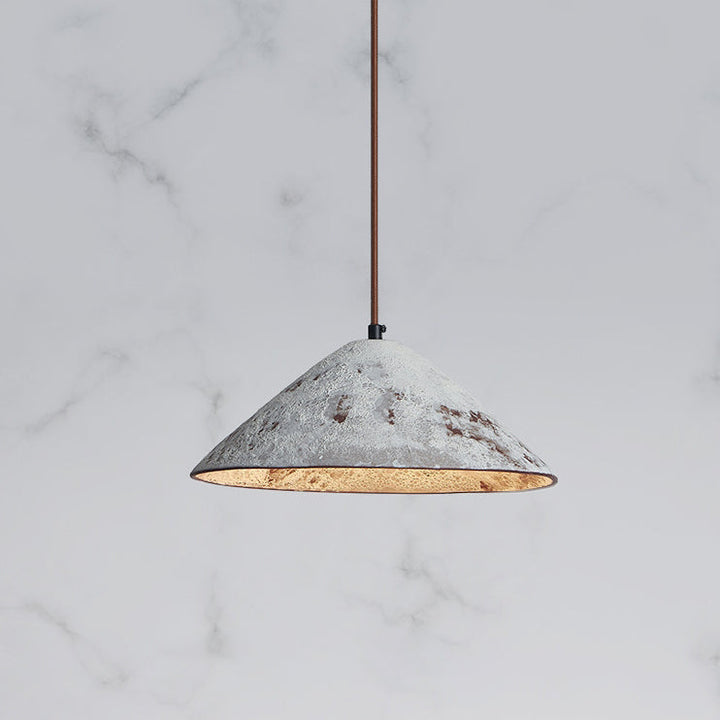 Suspension luminaire à 1 lumière avec abat-jour conique en céramique fait main et vintage traditionnel pour salle à manger 