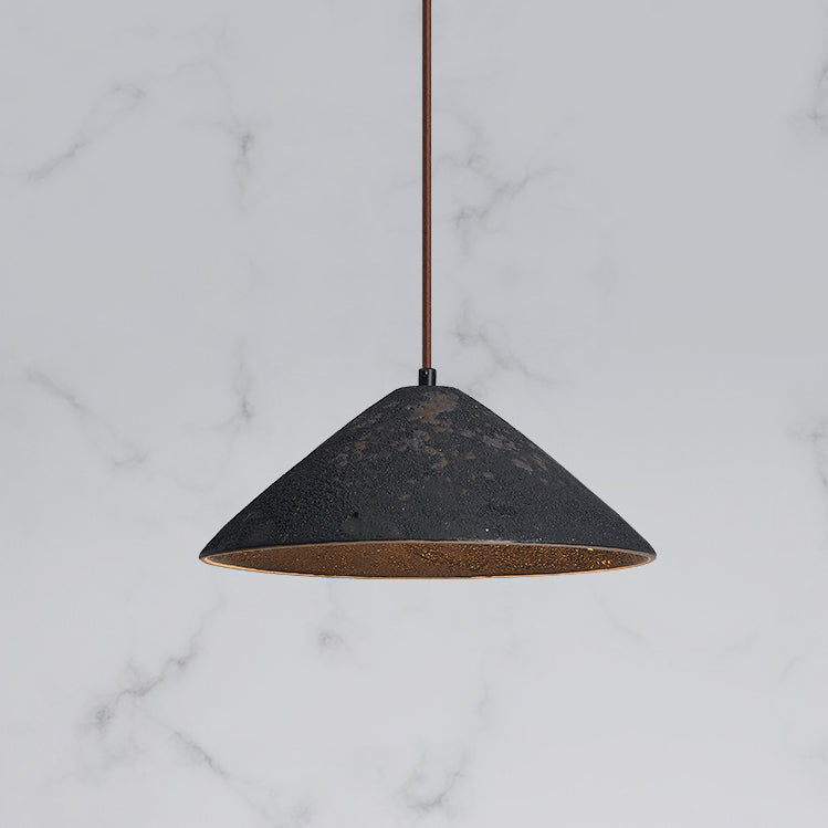 Suspension luminaire à 1 lumière avec abat-jour conique en céramique fait main et vintage traditionnel pour salle à manger 