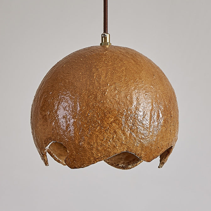 Diseño de cáscara de huevo agrietada de resina de hierro japonés tradicional lámpara colgante de 1 luz para comedor 