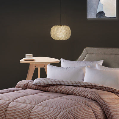 Zeitgenössische kreative runde Kürbis-Hardware-Acryl-LED-Pendelleuchte für Schlafzimmer 