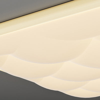 Luz de techo empotrada LED cuadrada minimalista moderna de hierro con celosía de PVC para dormitorio 