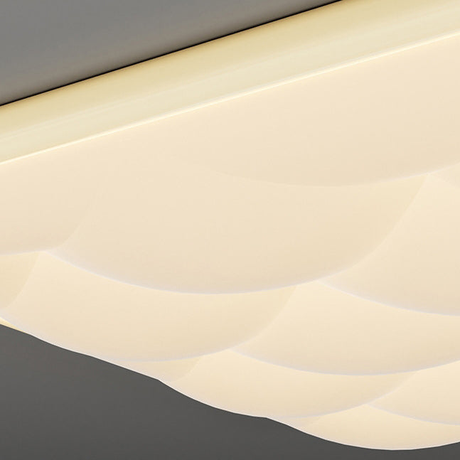 Luz de techo empotrada LED cuadrada minimalista moderna de hierro con celosía de PVC para dormitorio 
