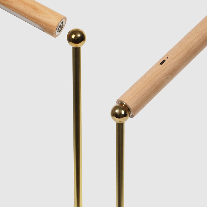 Moderne minimalistische magnetische Holzstab Schatten USB faltbare LED Tischlampe für Studie 