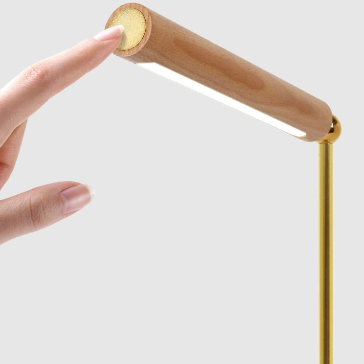 Moderne minimalistische magnetische Holzstab Schatten USB faltbare LED Tischlampe für Studie 