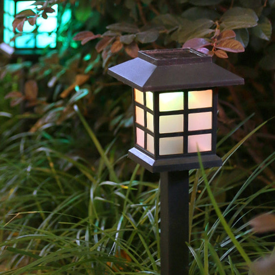 Lumière de Paysage Extérieure LED ABS Solaire Étanche Rustique Traditionnelle pour Jardin 