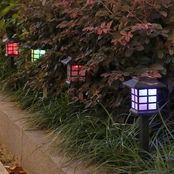 Lumière de Paysage Extérieure LED ABS Solaire Étanche Rustique Traditionnelle pour Jardin 