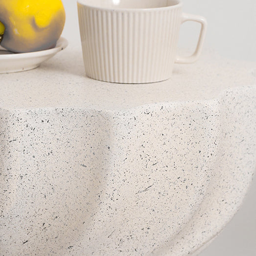 Mesa de café con textura de imitación de terrazo geométrico torcido nórdico contemporáneo para sala de estar 