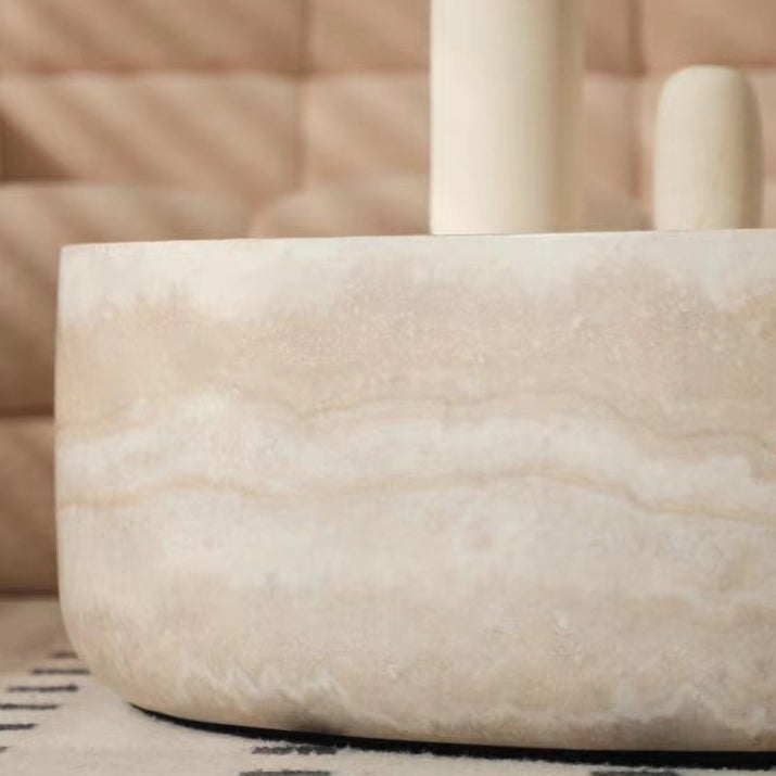 Moderner minimalistischer runder Couchtisch aus Fiberglas für das Wohnzimmer 