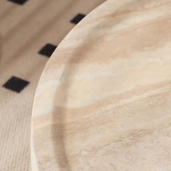Moderner minimalistischer runder Couchtisch aus Fiberglas für das Wohnzimmer 