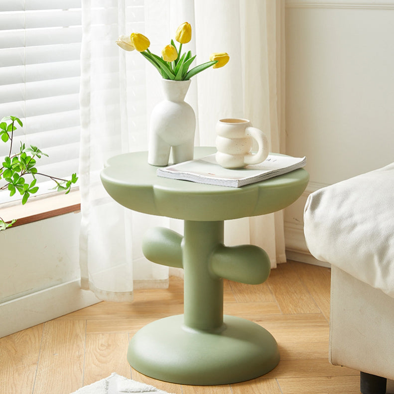 Modern Minimalist Floral PE Coffee Table 1-Tier For Living Room