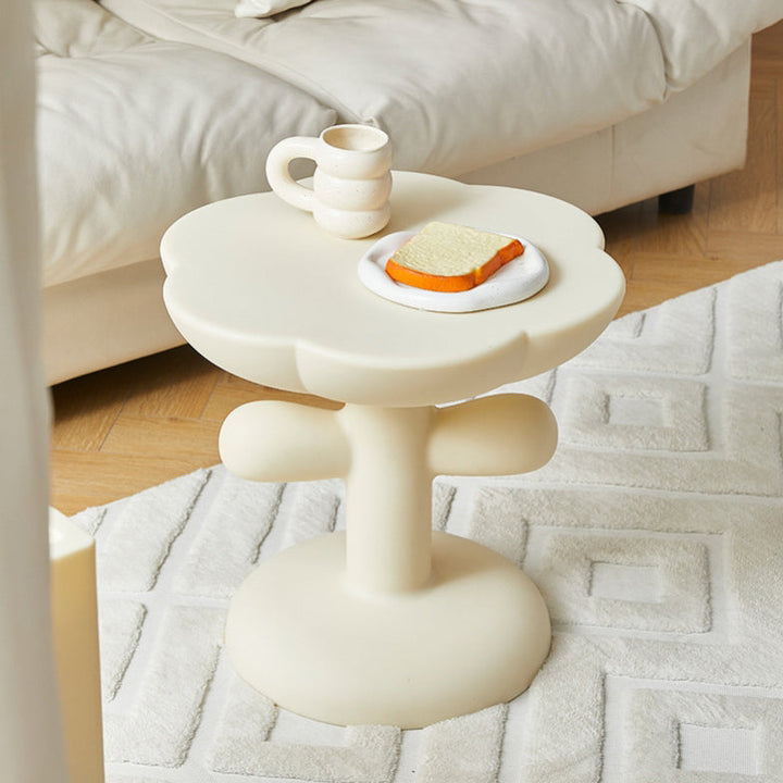 Moderner minimalistischer Couchtisch aus PE mit floralem Design, 1 Ebene, für das Wohnzimmer 