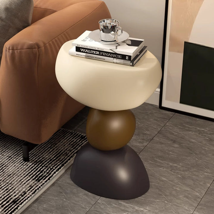 Table basse moderne minimaliste en résine de pierre pour salon 