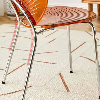 Moderner minimalistischer Stuhl aus ABS-Eisen mit Muschelschale und vier Beinen für das Wohnzimmer 