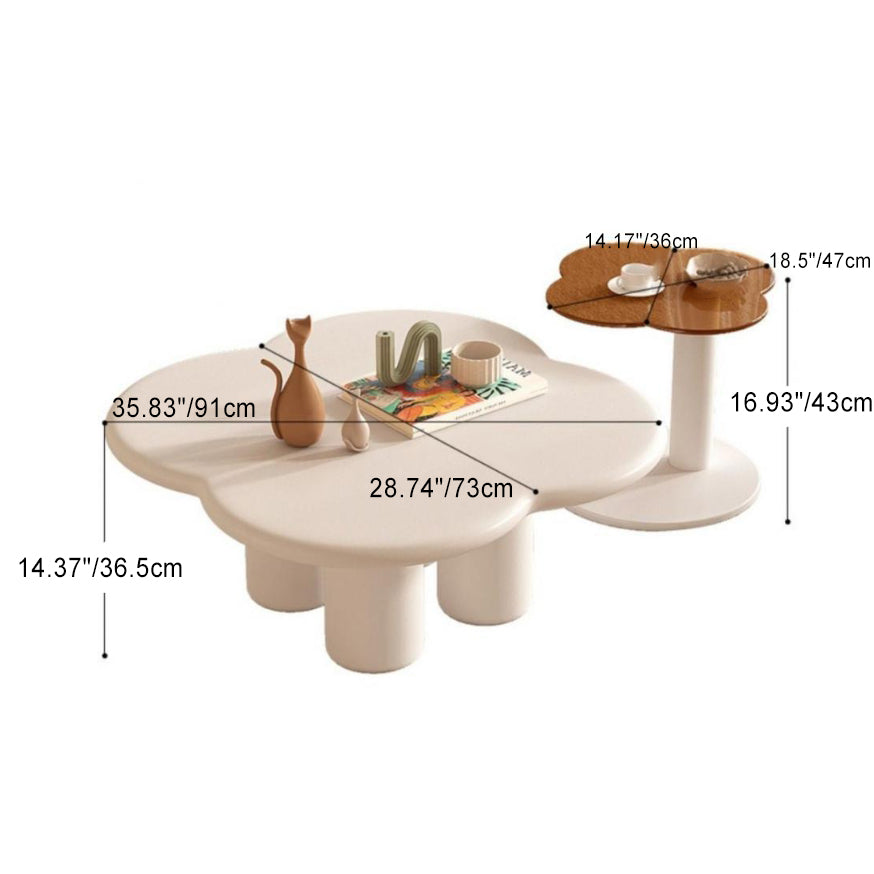 Zeitgenössischer nordischer Freiform-Glas-Eisentisch für das Wohnzimmer 