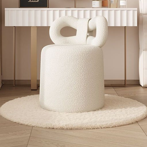 Tabouret pivotant contemporain en laine d&