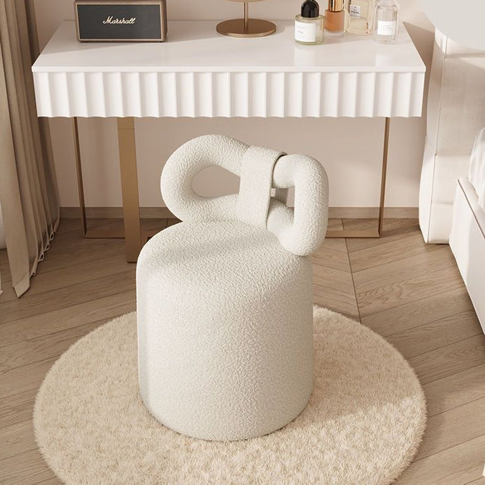 Tabouret pivotant contemporain en laine d&