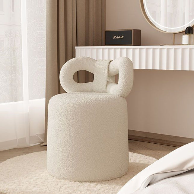 Tabouret pivotant contemporain en laine d&