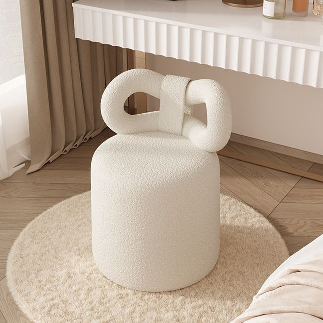 Tabouret pivotant contemporain en laine d&