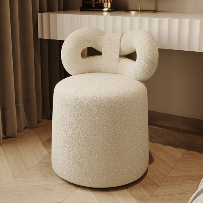 Tabouret pivotant contemporain en laine d&