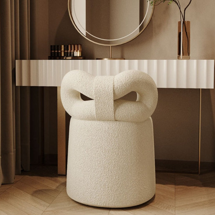 Tabouret pivotant contemporain en laine d&