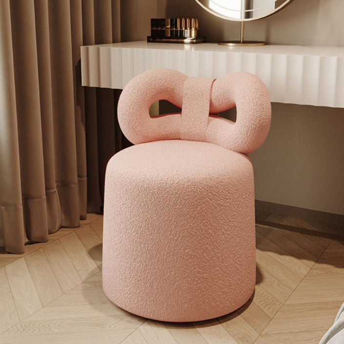 Tabouret pivotant contemporain en laine d&