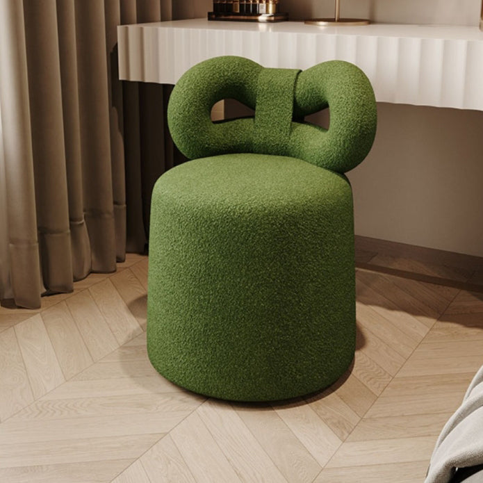 Tabouret pivotant contemporain en laine d&
