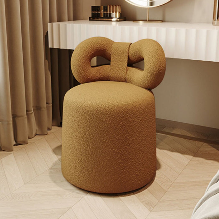 Tabouret pivotant contemporain en laine d&