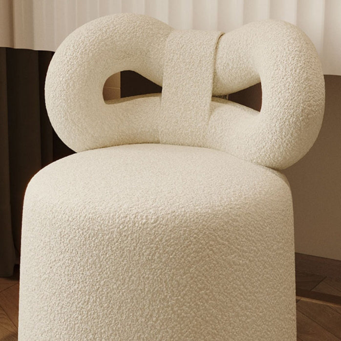 Tabouret pivotant contemporain en laine d&