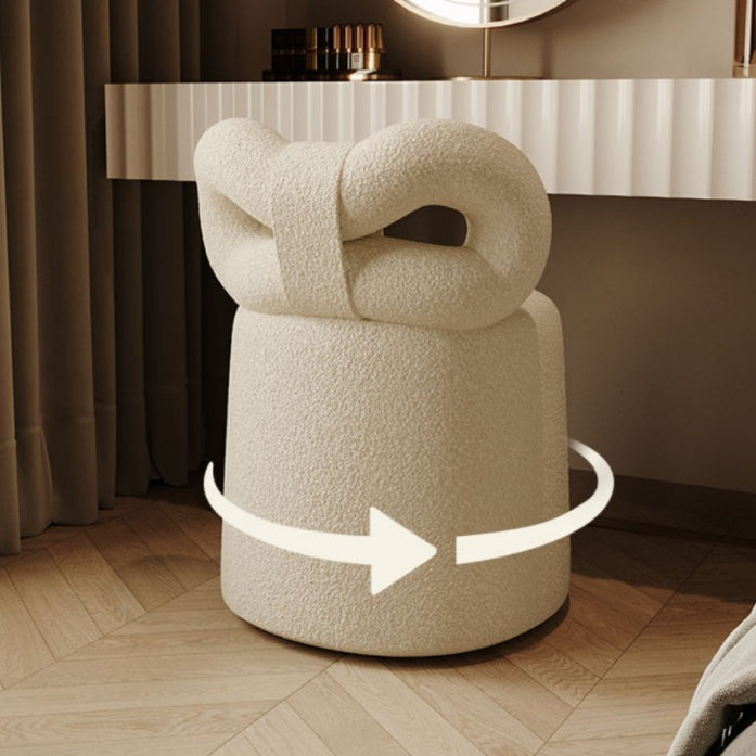 Tabouret pivotant contemporain en laine d&
