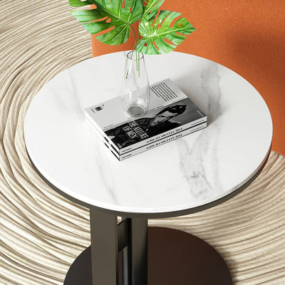 Table d'appoint contemporaine nordique en forme de cercle géométrique pour salon 