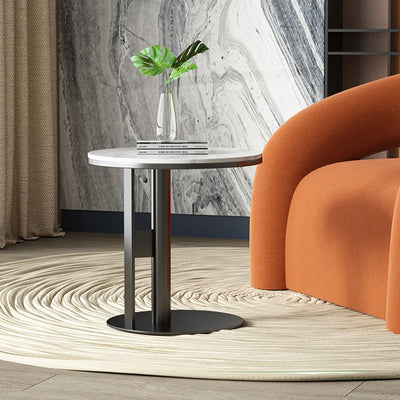 Table d'appoint contemporaine nordique en forme de cercle géométrique pour salon 