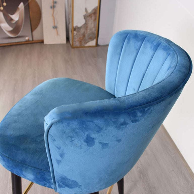 Tabouret de bar carré en bois de frêne moderne simplicité avec dossier et repose-pieds en fer, velours, acier inoxydable et éponge pour cuisine 