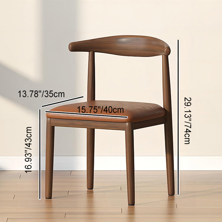 Chaise de salle à manger en cuir simplicité moderne tissu acier au carbone éponge émulsion dossier carré pour salle à manger 